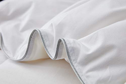  Winter Goose Feathers And Down Comforter Duvet Insert, 100% Cotton Cover, 58 Oz Fill Weight, Winter (California King)