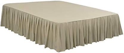  Ruffled Bed Skirt Polyester Brushed Hotel Quality Durable Solid Wrinkle And Fade Bedroom 16 Inch Drop Queen Olive Green