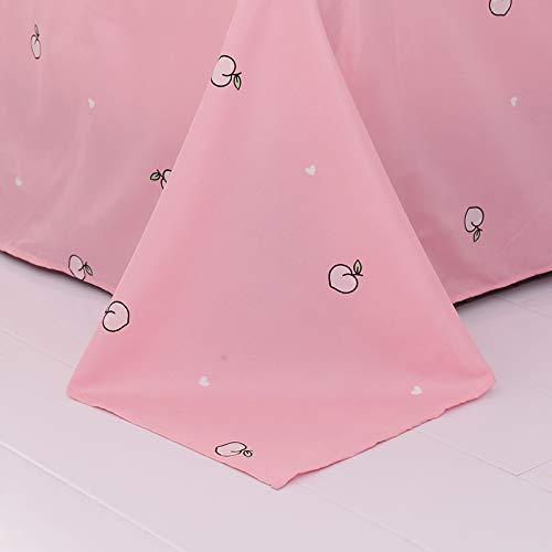  Ultra Soft Duvet Cover Set, 3 Pieces Set (1 Comforter Cover And 2 Pillow Shams) With Zipper Closure, Printed Peach, Queen Size