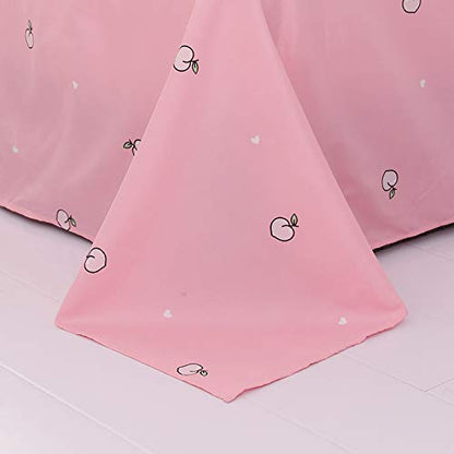  Ultra Soft Duvet Cover Set, 3 Pieces Set (1 Comforter Cover And 2 Pillow Shams) With Zipper Closure, Printed Peach, Queen Size
