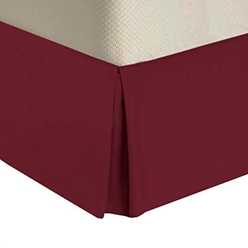 Solid 300 Thread Count, 100-Percent Cotton Full Pleated Tailored With 15-Inch Drop And Split Corners Bed Skirt, Taupe