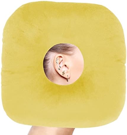  Coceyese Ear Piercing Pillow For Side Sleepers With Ear Hole, Donut Pillow For CNH And Ear Pain Ear Inflammation Pressure Sores, Ear Guard Pillow…