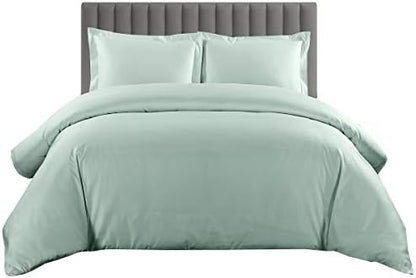  Sheetsnthings Solid 600-Thread-Count, 100-Percent Cotton King-California King Duvet Cover Set With Buttons Enclosure, Chocolate