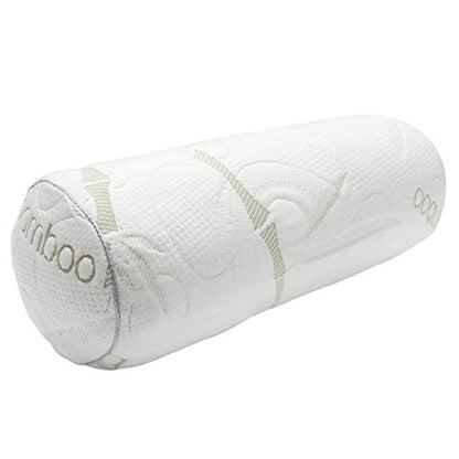  Kingnex 24x8 Bolster Roll Pillow For Back Or Side Sleeper Under Knee Between Legs Pillow Lower Back Pain Cylinder Pillow With Removable Bamboo Cover 24x8