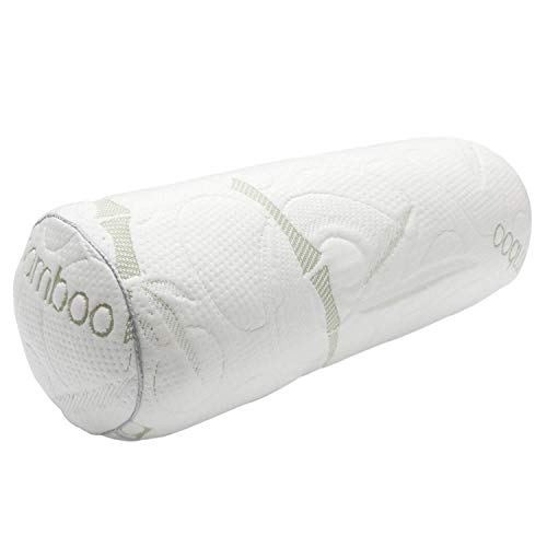 Kingnex 24x8 Bolster Roll Pillow For Back Or Side Sleeper Under Knee Between Legs Pillow Lower Back Pain Cylinder Pillow With Removable Bamboo Cover 24x8