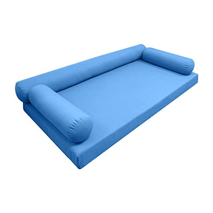  PROLINEMAX Style6 Twin Size 4PC Knife Edge Outdoor Daybed Mattress Bolster Pillow Fitted Sheet Slip Cover ONLY AD102