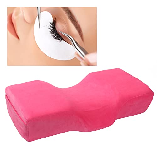  Lash Pillow Neck Support Eyelash Extension Pillow, Soft Memory Foam Grafting Beauty Salon Pillow, Cervical Pillows Support For Protecting The Neck With Velvet Pillow Case With Pockets Black