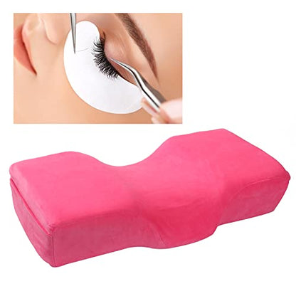  Lash Pillow Neck Support Eyelash Extension Pillow, Soft Memory Foam Grafting Beauty Salon Pillow, Cervical Pillows Support For Protecting The Neck With Velvet Pillow Case With Pockets Black