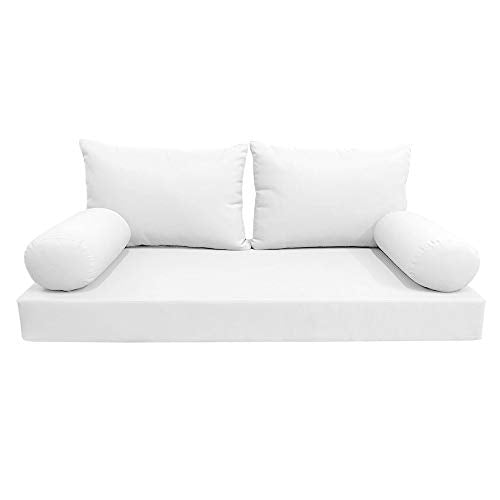  PROLINEMAX |Cover ONLY| Outdoor Style 2 Twin Knife Edge Daybed Mattress Bolster Pillow Fitted Sheet AD106