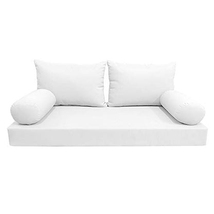  PROLINEMAX |Cover ONLY| Outdoor Style 2 Twin Knife Edge Daybed Mattress Bolster Pillow Fitted Sheet AD106
