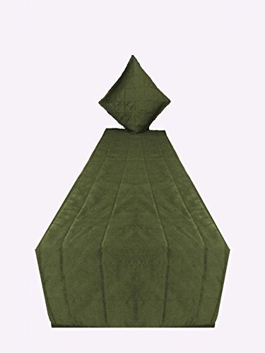  Quilted Bed Runner - Olive Green Bed Scarf Long Side Runner Throw King/Queen/Twin Size With Decorative Cushion Cover Polyester 20" Wide X 102" Long (50 Cm X 300 Cm)