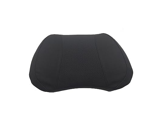  Yuhuru Car Lumbar Pillow Cushion Pillows Both Side Pu Leather 1 Pieces Pack Throw Pillow For Cars Home And Office Filled Memory Foam Camping Pillow Universal Car Travel Pillow (BlackLumbar)