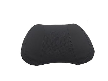  Yuhuru Car Lumbar Pillow Cushion Pillows Both Side Pu Leather 1 Pieces Pack Throw Pillow For Cars Home And Office Filled Memory Foam Camping Pillow Universal Car Travel Pillow (BlackLumbar)