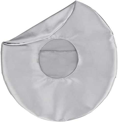  D. Cozy Ear Piercing Pillow For Side Sleepers CHN Pillow With Hole For Ear Pain Inflammation Pressure Sores Side Sleeping O-Shaped Donut Guard With Removable Cover Silk Gray