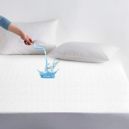  RDICOEUR Premium Full Size Mattress Protector Waterproof, Hypoallergenic Mattress Cover, Fitted Sheet Style, 16 Inch Deep Pocket