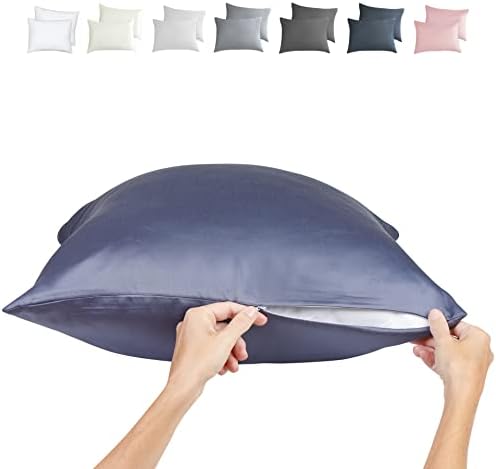  Queen Bamboo Pillow Cases - Bamboo Pillowcase Set Of 2, Bamboo Pillowcases Queen Size 2 Pack, Cooling Pillow Case 30x20 Zippered Pure 100% Viscose Hotel Quality