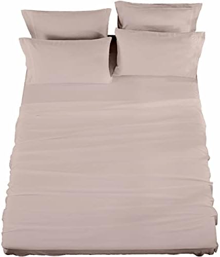  Hotel Essentials 4 Piece Sheet Set, Microfiber, Light Blue, Full Sheet Set