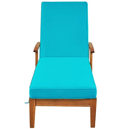 GENERIC Set Of 2 Solid Wood Reclining Daybed Blue Modern Contemporary Includes Hardware