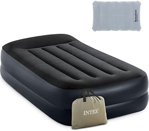  Intex Queen Air Mattress With Built In Pump - 16.5" Easy Inflatable Mattress Air Bed, Dura-Beam Raised Pillow Rest Blow Up Mattress, Inflatable Pillow For Camping, Travel And Home Included