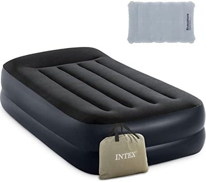  Intex Queen Air Mattress With Built In Pump - 16.5" Easy Inflatable Mattress Air Bed, Dura-Beam Raised Pillow Rest Blow Up Mattress, Inflatable Pillow For Camping, Travel And Home Included