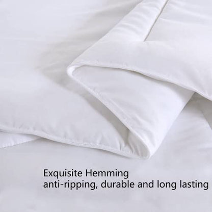 COHOME Twin XL 2100 Series Cooling Down Alternative Comforter - Quilted Duvet Insert With Corner Tabs All-Season - Soft Luxury Hotel Comforter - Reversible - Machine Washable - White