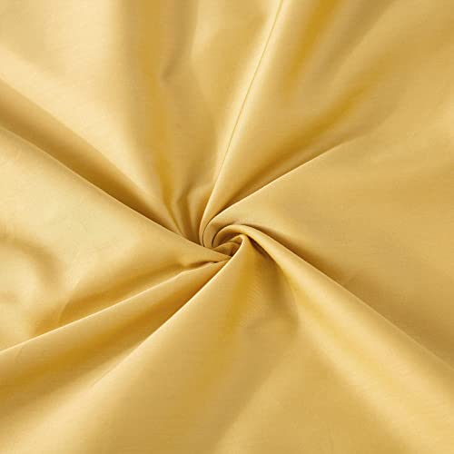  JamRest Duvet Cover Queen Size Zipper Closure (90"x90"), Ultra Soft Breathable Microfiber Comforter Cover, Luxury Hotel Bedding 3pcs Set (1 Duvet Cover & 2 Pillowcases), Yellow