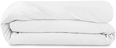  Duvet Cover - 100% Organic Cotton Duvet Cover - 300 Thread Count Sateen Weave Duvet Cover - GOTS Certified, White Color (Full Size)