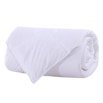 Abripedic Bamboo Fiber Filled Blanket, Down Alternative Duvet Insert, 100% Cotton Shell, Breathable, Hypoallergenic, Twin/Twin Extra Long Size, White