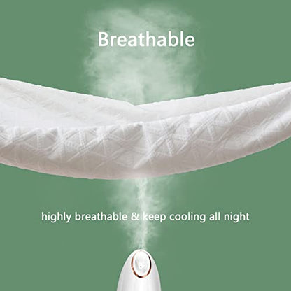  Remium 100% Waterproof Mattress Protector Queen Size Bed Bamboo Mattress Cover Breathable 3D Air Fabric Cooling Mattress Pad Cover Smooth Soft Noiseless Washable, 8''-21'' Deep Pocket