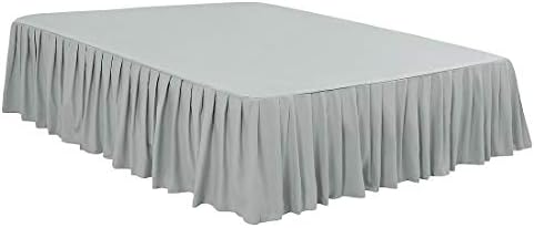 Ruffled Bed Skirt Polyester Brushed Hotel Quality Durable Solid Wrinkle And Fade Bedroom 16 Inch Drop Queen Olive Green