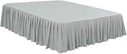  Ruffled Bed Skirt Polyester Brushed Hotel Quality Durable Solid Wrinkle And Fade Bedroom 16 Inch Drop Queen Olive Green
