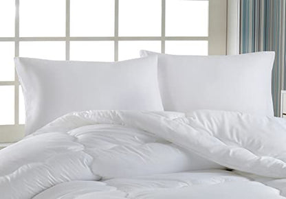  Oakias Comforter Queen White – Premium 350 GSM 3D Fillings Duvet Insert Box Design – Quilted Down Alternative Comforter With 8 Corner Side Duvet Loops – Machine Washable