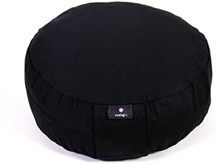  Cudegui Zafu Meditation Cushion Filled With Cofee Husk And Cotton Cover (Purple)