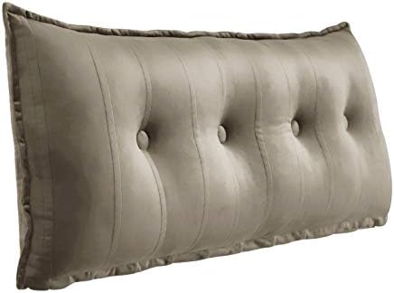  WOWMAX Rectangular Headboard Pillow Bolster Pillow For Bed Back Rest Pillow For Sitting In Bed Daybed Pillows Back Support Pillow For Bed Reading Pillow Velvet Deep Blue Full