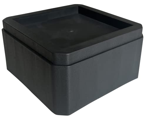  DuraCasa 3 Inch Bed Risers - Heavy-Duty Couch/Furniture Risers, Stackable, Fits Up To 5.5 Inch Bed Leg, Creates An Additional 3 Inches Of Height Or Storage! Table Or Sofa Riser (4, 3 Inch Black)