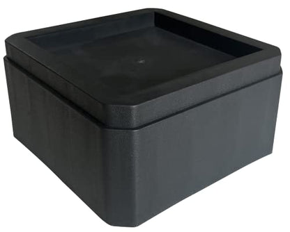  DuraCasa 3 Inch Bed Risers - Heavy-Duty Couch/Furniture Risers, Stackable, Fits Up To 5.5 Inch Bed Leg, Creates An Additional 3 Inches Of Height Or Storage! Table Or Sofa Riser (4, 3 Inch Black)
