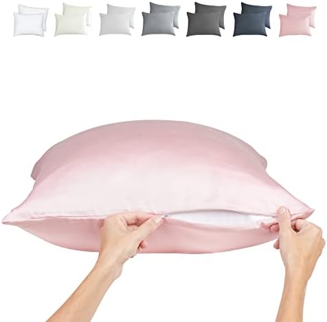  Queen Bamboo Pillow Cases - Bamboo Pillowcase Set Of 2, Bamboo Pillowcases Queen Size 2 Pack, Cooling Pillow Case 30x20 Zippered Pure 100% Viscose Hotel Quality