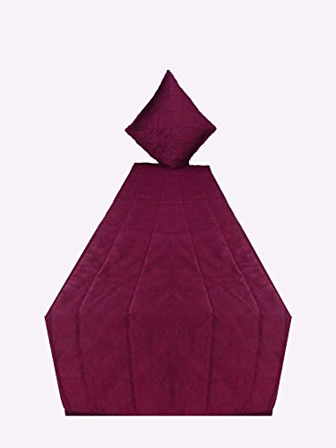  Quilted Bed Runner - Purple Plum Bed Scarf Long Side Runner Throw King/Queen/Twin Size With Decorative Cushion Cover Polyester 20" Wide X 102" Long (50 Cm X 300 Cm)