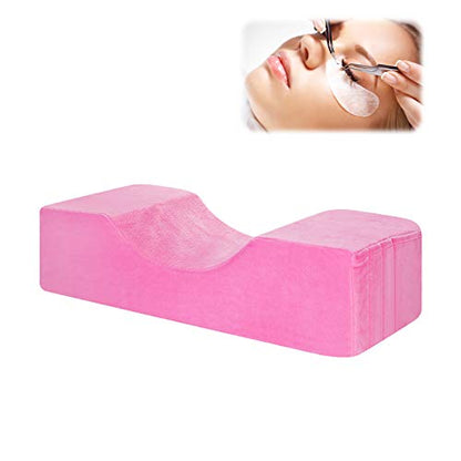  Yissone Eyelash Extension Pillow U-Shape Neck Support Ergonomic Curve Headrest Protecting Cushion For Beauty Salon Makeup Sleeping Travel Pink