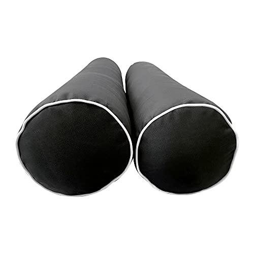  DBM IMPORTS *Cover ONLY*-Style 5 Outdoor Daybed Mattress Bolster Pillow Slipcovers Contrast Pipe Trim Full Size - AD003