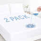  Win Size 2 Pack Waterproof Mattress Protector, Smooth Bed Cover Stretchable Deep Pocket Fits 8 To 21 Inches Mattresses, Breathable Washable Fitted Sheet Style Mattress Cover