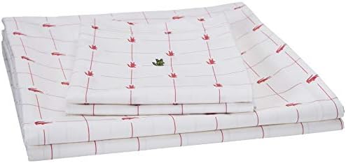  Lacoste 4-Piece Cotton Sheet Set, Slice, Vintage Indigo, Queen