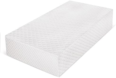  TOPPURE Cube Memory Foam Pillow Pro-Long For Side Sleepers, Snorers (24"/12"/5"), Soft But Supportive Cervical Pillow For Neck And Shoulder Pain Relief Sleeping, Rectangle Neck Pillow,White