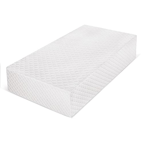  TOPPURE Cube Memory Foam Pillow Pro-Long For Side Sleepers, Snorers (24"/12"/5"), Soft But Supportive Cervical Pillow For Neck And Shoulder Pain Relief Sleeping, Rectangle Neck Pillow,White