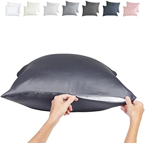  Queen Bamboo Pillow Cases - Bamboo Pillowcase Set Of 2, Bamboo Pillowcases Queen Size 2 Pack, Cooling Pillow Case 30x20 Zippered Pure 100% Viscose Hotel Quality