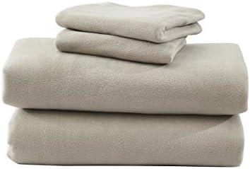  Cozy Fleece Warm And Cozy Microfleece Sheet Set, Ivory, Queen
