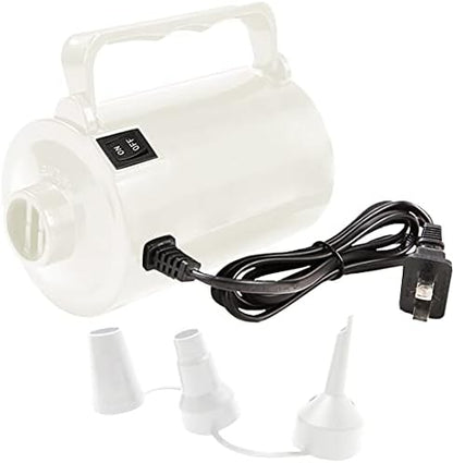  Electric Air Pump For Inflatable Pool Toys - High Power Quick-Fill Air Mattress Inflator Deflator Pump For Pool Float Raft Airbed With 3 Nozzles, 320W, 110V AC, 1.6PSI, Air Flow 26CFM
