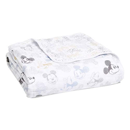  Aden + Anais 100% Organic Cotton Muslin Baby Blanket Crib Bedding For Newborn Baby And Toddler, Nursery Blanket For Boys And Girls, Baby Registry And Shower Gift - Outdoors, Sleepy Forest