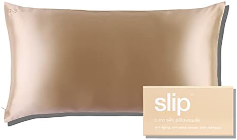 Slip Lip Silk King Pillowcase, Charcoal (20" X 36") - 100% Pure 22 Momme Mulberry Silk Pillowcase - Anti-Aging, Anti-BedHead, Anti-Sleep Crease