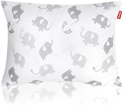  Small Pillow With Name Tag 2 Pack, 11" X 7" X 2.5" Mini Pillow For Preschool And Airplane Car Travel, Great Tiny Pillow For Baby Kids Neck, Back, Lumbar, Knee Gap And Dogs Daycare, Grey And Navy